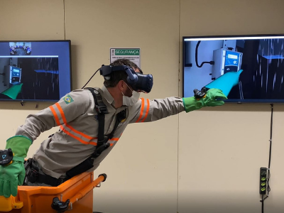 Pioneirismo: Celesc realiza treinamento de eletricistas com uso de realidade virtual