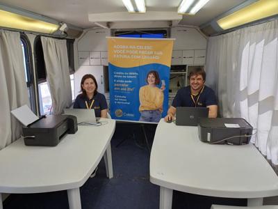 Celesc registra cerca de 50 atendimentos em ação itinerante no bairro Santa Luzia, em Criciúma 