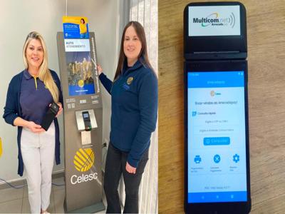 Pagamento com cartão já está disponível nas lojas da Celesc, em Criciúma, Rio do Sul e Lages